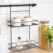 Полка на рейлинг TEKNO-TEL Re'Black 12*30*45см 5403411