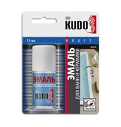 Эмаль KUDO для ванн и керамики с кисточкой белая 15мл KU-7K1301