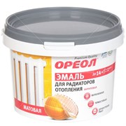 Эмаль ОРЕОЛ для радиаторов Акрил белая матовая 0,8кг