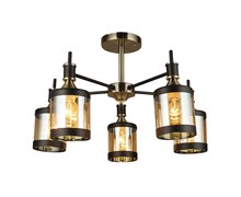 Светильник потолочный ESCADA 599/5P E27*60W Antique brass/Black