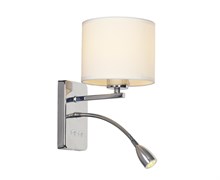 Светильник настенный ESCADA 552/A LED*1W+E27*60W Chrome/White