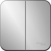 Выключатель SCHNEIDER ELECTRIC Blanca 2кл О/У изол.пл. 10А, алюминий BLNVA105013