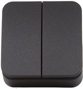 Выключатель SCHNEIDER ELECTRIC Blanca 2кл О/У изол.пл. 10А, антрацит BLNVA105016