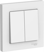 Выключатель WESSEN AtlasDesign 2-кл. 10АХ в сборе белый ATN000152