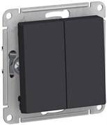 Выключатель WESSEN AtlasDesign 2-кл. сх5, 10АХ, механизм карбон ATN001051