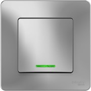 Выключатель WESSEN BLANCA BLNVS010113 1-кл С/У (cх.1) с подсв., 10А, 250B, алюминий