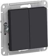Переключатель WESSEN AtlasDesign 2-кл, сх6/2, 10АХ, механизм карбон ATN001065