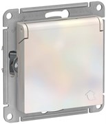 Розетка WESSEN AtlasDesign з/к, со шт, крыш, 16А, IP20, механизм жемчуг ATN000446