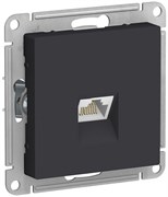 Розетка WESSEN AtlasDesign комп. RJ45 кат. 5Е, механиз карбон ATN001083