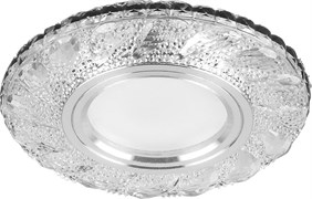Светильник потолочный Feron встр.светод.подсв.15LED*2835 SMD4000K MR16 50W G5.3,бел,хром CD907 28850
