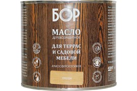 Масло БОР деревозащитное для террас и садовой мебели орегон 0,64 кг