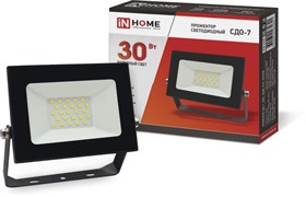 Прожектор IN HOME СДО-7 30W 230В 6500К IP65 черный