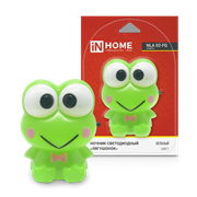 Ночник светодиодный IN HOME NLA 02-FG ЛЯГУШОНОК зелёный с выключателем
