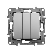 Выключатель LEGRAND Etika Plus 3х-клав Etika 10A 250В (алюминий) 672413
