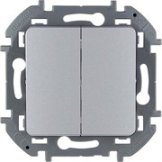 Выключатель LEGRAND INSPIRIA 2кл алюминий 673622