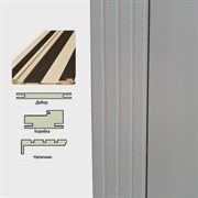 Наличник ЛЕСКОМ телескопический фигурный 80*10*2150 серый софт