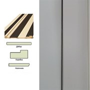 Коробка ЛЕСКОМ экшпон квадратная 70*26*2070 с уплотнителем серый софт (стойка1-шт)