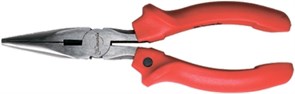 Длинногубцы MATRIX Standard 180мм, прямые шлифованные, пластмассовые рукоятки 17152