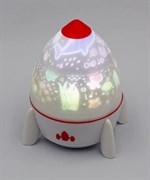 Светильник ARTSTYLE РАКЕТА декоративный светодиодный,вращ.,мелодии,питание USB/встр.аккум,7реж,белый