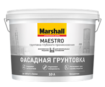 Грунтовка MARSHALL MAESTRO фасадная акриловая 10л арт.5183681
