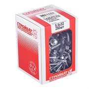 Саморезы СТРОЙБАТ кровельные оц.с буром 5,5х32 (250 шт) 2540323