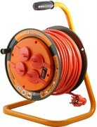 Удлинитель силовой на катушке GLANZEN 4 гн. ПВС 3х1,5 IP44 арт.ЕВ-30-008