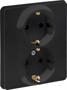 Розетка LEGRAND INSPIRIA 2*2К+3 антрацит 673753