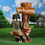 Фигура садовая КЕРАМИКА РУЧНОЙ РАБОТЫ Сова Welcome, 60см 6755993