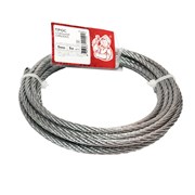 Трос СТРОЙБАТ стальной DIN 3055 5мм (белый цинк 5 м) 324240