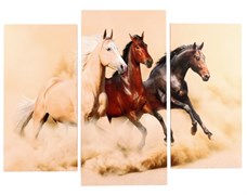 Картина модульная на подрамнике Скакуны! (2-25*50, 30*60см) 80*60см 4685502