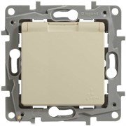 Розетка LEGRAND Etika 2К+З IP44 авт. (слоновая кость) 672332
