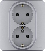 Розетка LEGRAND INSPIRIA 2*2К+3 алюминий 673752