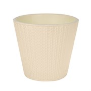 Горшок для цветов IDILAND Velvet D200мм, 4л, светло-бежевый 221602925/01 (12)