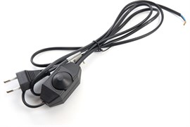 Сетевой шнур Feron с диммером 230V 1.5+0,5 м черный 23059