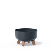 Горшок цветочный GRACIA low Eco Wood антрацит DGRL240LW-S433W
