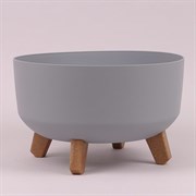 Горшок цветочный GRACIA Low светло-серый DGRL240L-443U