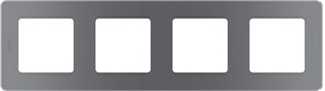 Рамка LEGRAND INSPIRIA 4 пост. дымчатая 673967