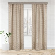 Шторы портьерные Калейдоскоп жаккард 135*260 2шт светло-бежевый 100782