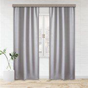 Штора портьерная жаккард однотонный серебро 190*275 2шт. 106398