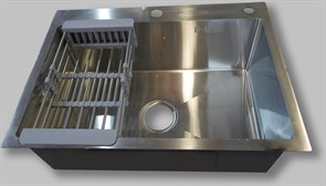 Кухонная мойка 650*480 арт.ST-AS6548BR/ST-ST6548BR матовый хром