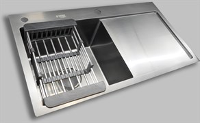 Кухонная мойка 780*430 арт.ST-HSD7843BLL черный, левая