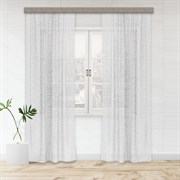 Комплект штор для кухни Вуаль с тиснением листья 110*260*2шт молочный 107191