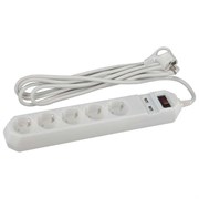 Фильтр сетевой ЭРА USF 5es-1,5m-USB-W бел/зазем/выкл 3*0,75мм 6981