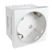 Розетка Shelbi одинарная 33° с з/к, 250В, 16А, белая SS45-33-W