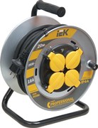 Катушка ИЭК Professional УК20 с т/з 4 места 2Р+PЕ/20м КГ 3*1,5мм2 IP44 WKP16-16-04-20-44