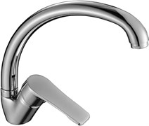 Смеситель Decoroom одноручный для кухни с высоким повортным изливом хром DR39021
