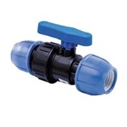 Кран РосТурПласт шаровой компрессионный PN16 d25*1/2 в/р для ПЭ труб