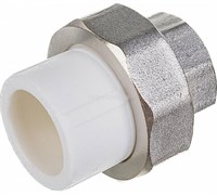 Муфта РосТурПласт комб. разъем (американка) с нар.резьбой 32*1 белая