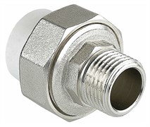 Муфта РосТурПласт комб. разъем (американка) с нар.резьбой 25*3/4 белая