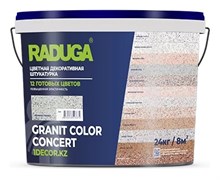 Штукатурка декоративная РАДУГА-35 DECOR GRANIT Colorl Consert Янтарная свирель 15кг